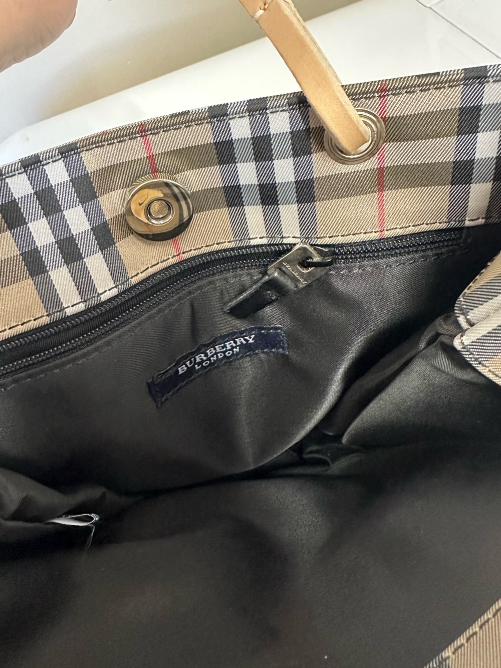 Burberry Nova Check Mini Tote Bag - Picture 7 of 8